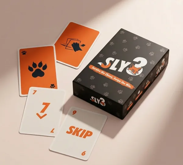 Sly3 box with special cards fanned out
